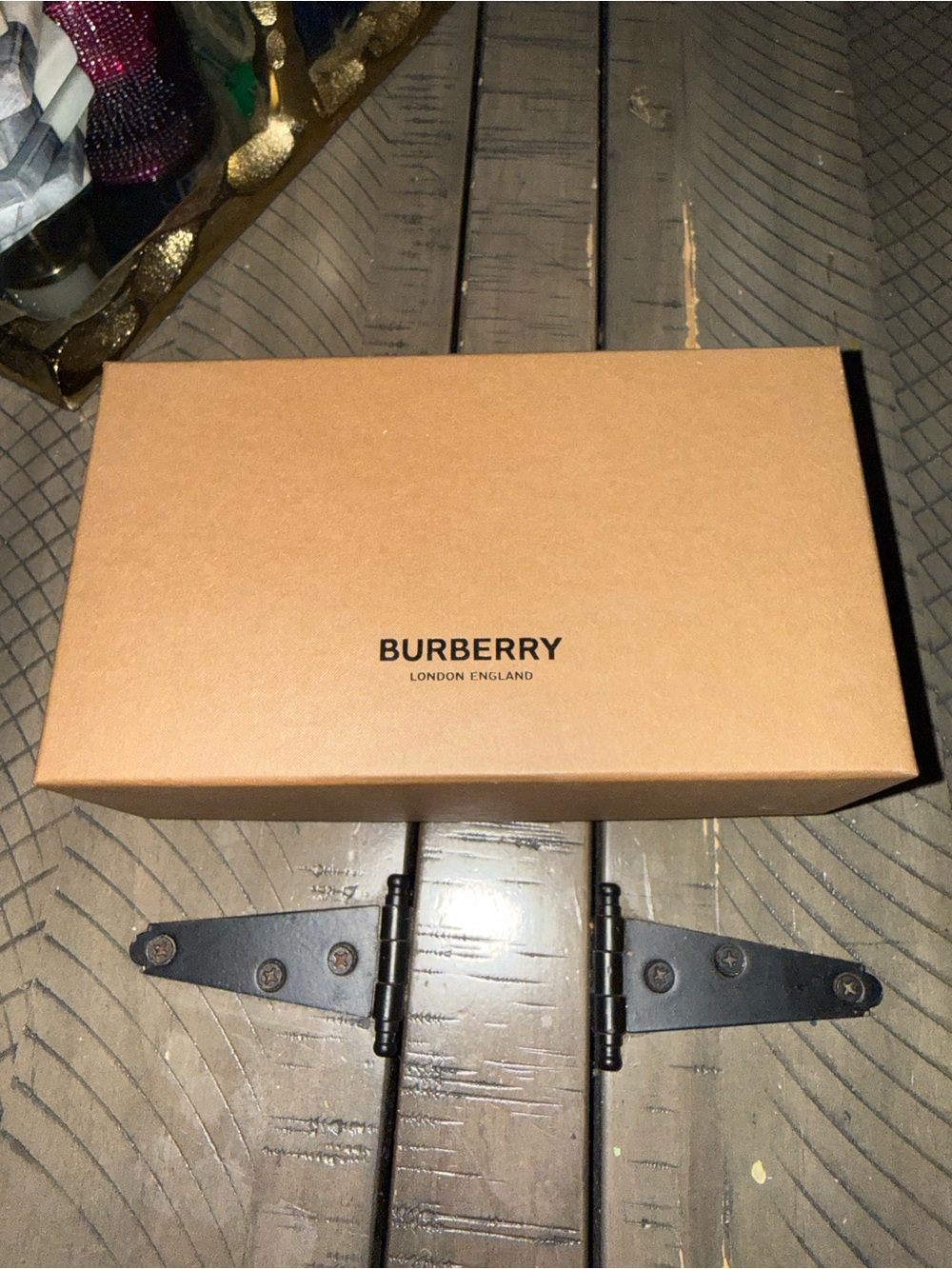 Burberry Tan Box with Black Logo